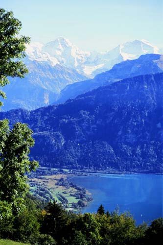 Lake Thun in Switzerland viewed from Beatenberg